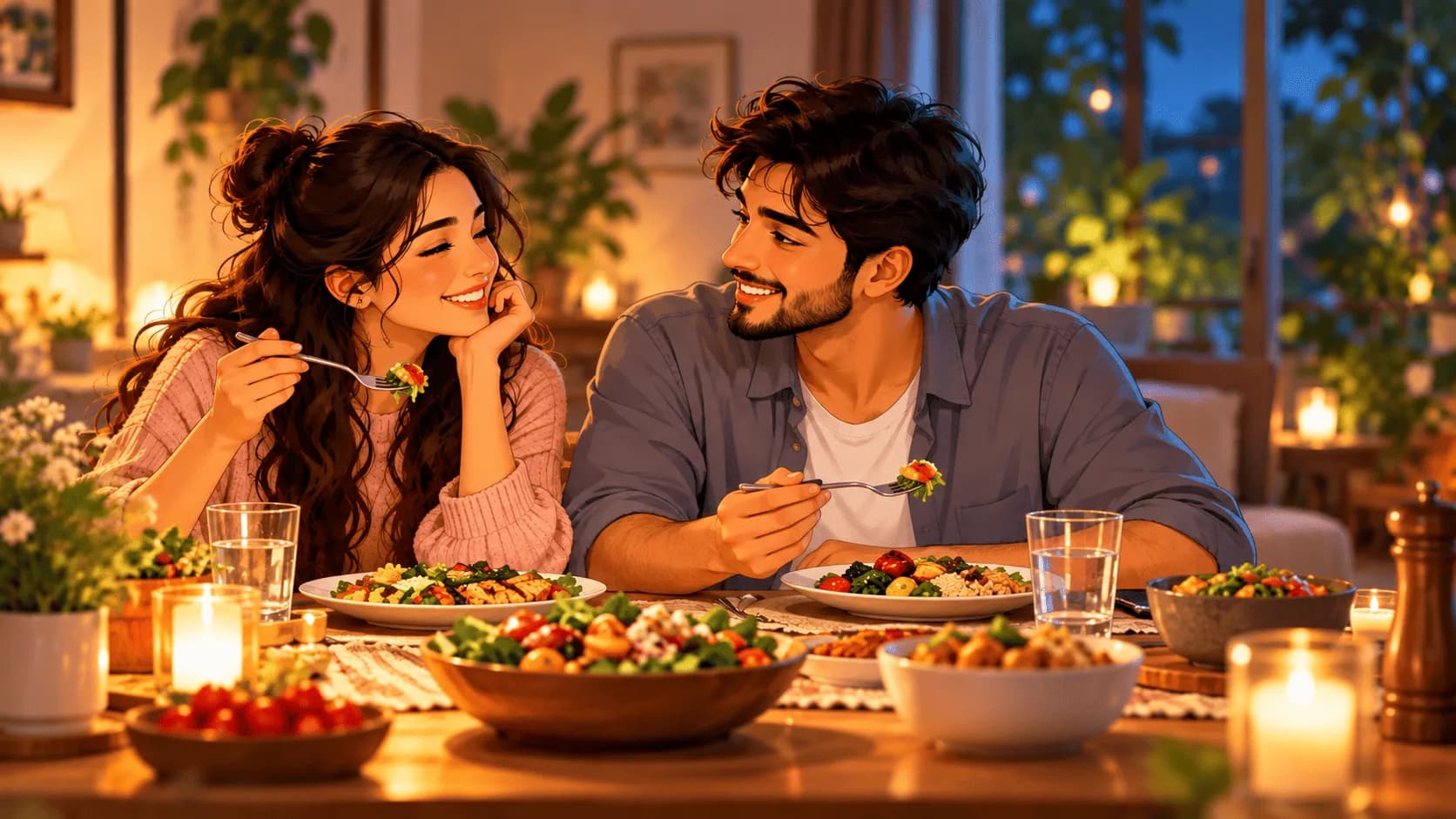 Did you know eating with a loved one may lower blood sugar?