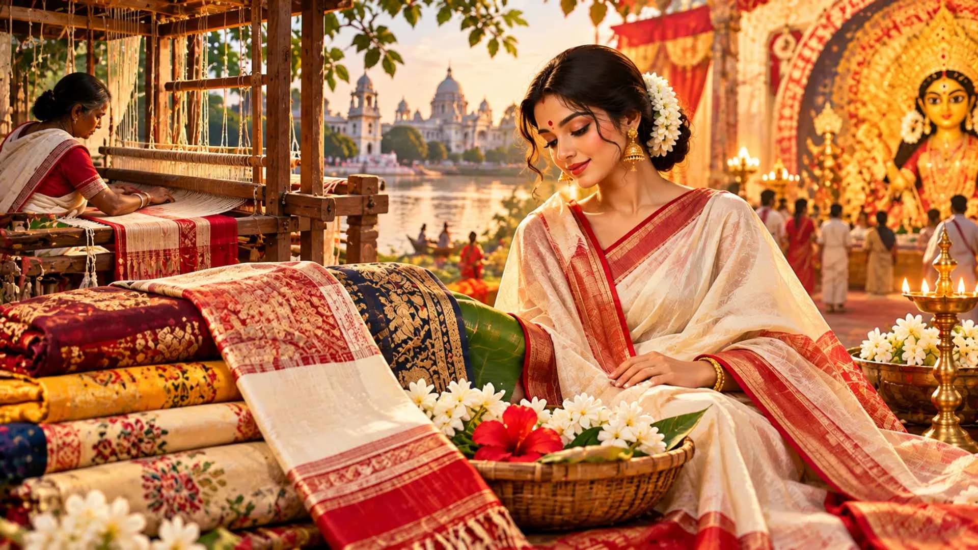 Durga Puja 2026: From Tant to Baluchari, 7 Bengali sarees to flaunt this puja