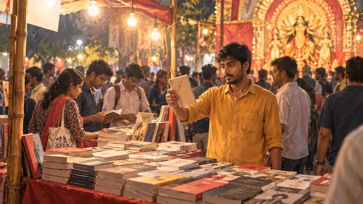 Left parties have sold Marxist and progressive literature near Durga Puja pandals for decades.
